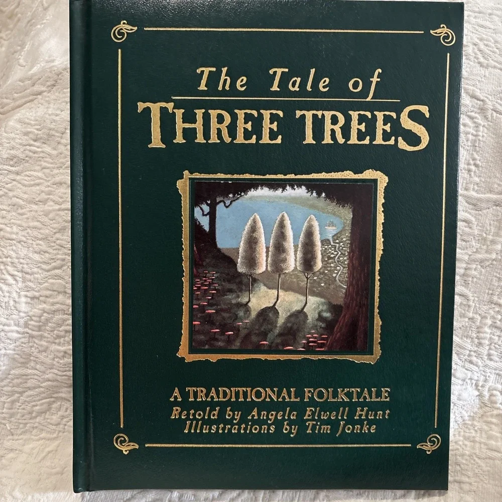 New 1999 Hardcover Deluxe Edition Tale of Three Trees Tim Jonke Angela Hunt